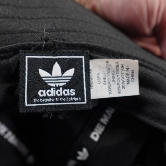 Adidas Hat Bucket Fitted Mens One Size Black Trefoil Logo Twill Casual Sports - Picture 3 of 4